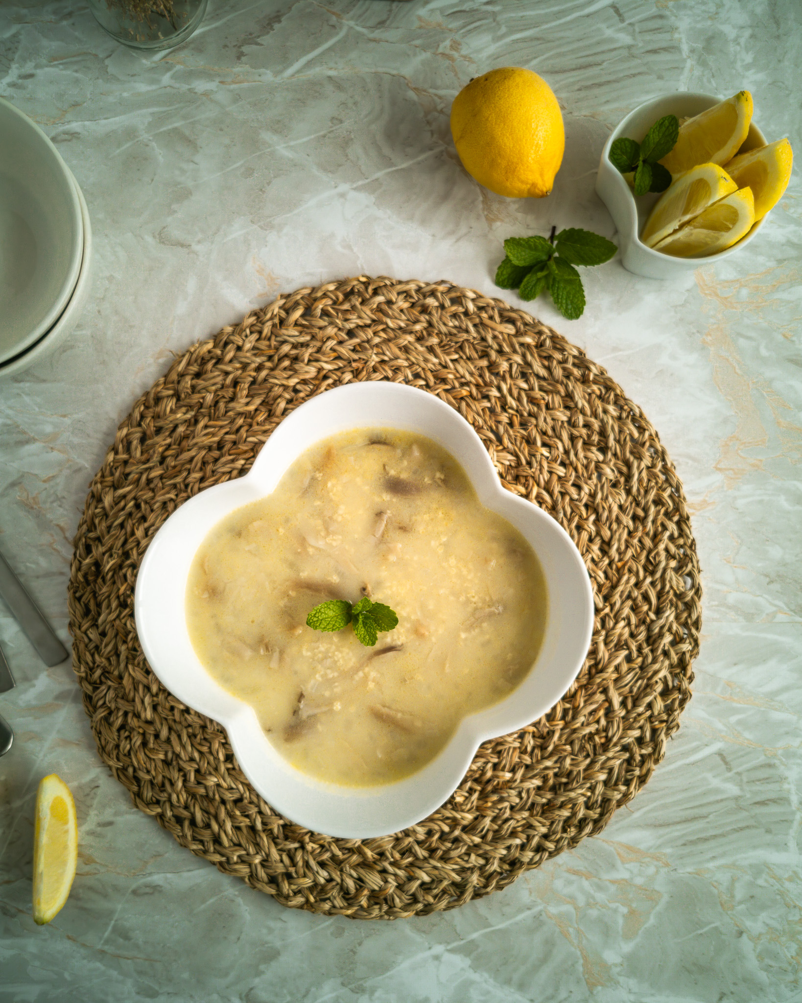 Caldo de Millet e Pleurotus
